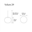 Sonderartikel, Einzelpendel Volum 29 Opalglas glanz  240V, max.25W E27, D=29cm IP20 | Bild 2