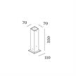 Ständer 550mm zu Wegleuchte Linus 3.0 dunkelbraun  H=550 B=70x70 / Platte 110x110mm | Bild 2