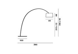 Steh- Bogenleuchte Twice as Twiggy cremisi  240V/81W 3000K 8517lm H=340cm L=390 IP20