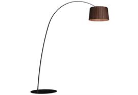Steh-Bogenleuchte Twiggy ElleLED MyLight Eiche  240V/ 28W 3840lm RF-Schirm D=46cm/ IP20