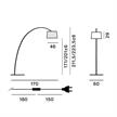 Steh- Bogenleuchte Twiggy Led 28W weiss matt  240V/ 2700K 3840lm Schirm D=46cm H=29/ IP20 | Bild 2