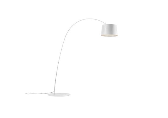 Steh- Bogenleuchte Twiggy Led 28W weiss matt  240V/ 2700K 3840lm Schirm D=46cm H=29/ IP20