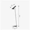Steh-Leseleuchte AJ 20W chrom glanz  230V E27 20W H=130cm L=32.5cm IP20 | Bild 2
