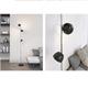 Steh-Leseleuchte IRIO S 62W schwarz  240V/2700K 6990Lm H=1875mm IP20