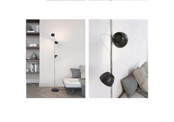 Steh-Leseleuchte IRIO S 62W schwarz  240V/2700K 6990Lm H=1875mm IP20