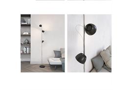 Steh-Leseleuchte IRIO S 62W schwarz  240V/2700K 6990Lm H=1875mm IP20