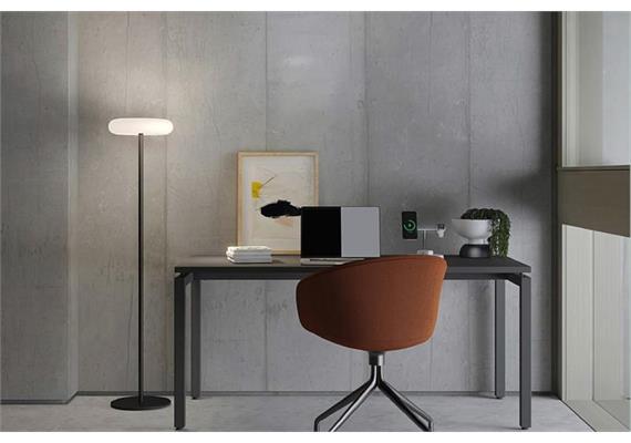 Steh-Leseleuchte OTO- 01 / 20W schwarz  240V / 2700K 2140Lm D= 30cm H=113cm / IP20