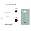 Steh-Leseleuchte OTO- 01 / 20W schwarz  240V / 2700K 2140Lm D= 30cm H=113cm / IP20 | Bild 2