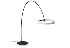 Stehbogenleuchte MITO largo schwarz-goldmatt  230V/LED 3330lm 60W D=600 H=2100-2400 IP20