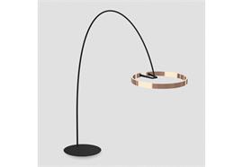 Stehbogenleuchte MITO largo schwarz - rosegold  230V/LED 3330lm 60W D=600 H=2100-2400 IP20