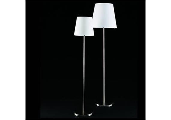 Stehleuchte 3247 nickel/Glas weiss  240V/E27 4x60W+1x70W D=47cm H=180cm  mit Doppeldimmer