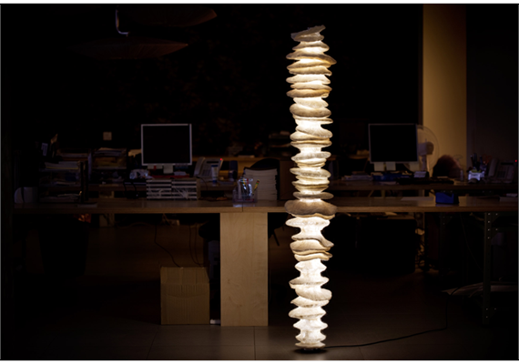 Stehleuchte Apaya Ponyo 180cm weiss  H=180 D= 35cm / 230V/ 4x28W FL