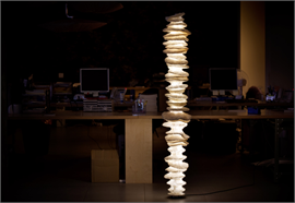 Stehleuchte Apaya Ponyo 180cm weiss  H=180 D= 35cm / 230V/ 4x28W FL