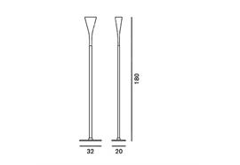 Stehleuchte Aplomb weiss dimmbar  120W R7s 78mm H:180cm x 20cm x32cm IP 20