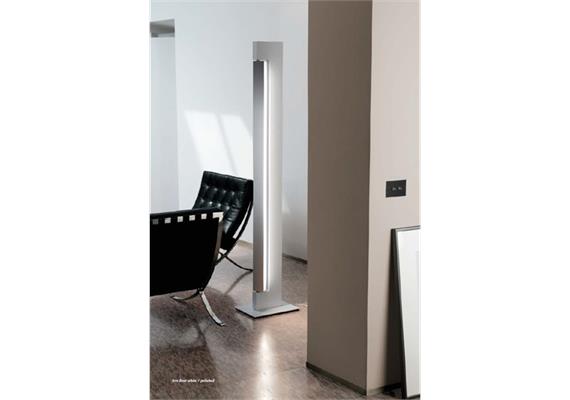 Stehleuchte ARA DTW poliert / champagner  240V/ 23W+ 40W / H=178cm B=36 x 27 / IP20