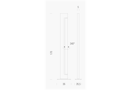 Stehleuchte ARA LED+LED MK3 anthrazit /poliert  240V/ 24W+40W