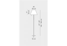 Stehleuchte Costanza terra D13t.c. mit Schirm W/Alu  230V/E27 150W H=120/160 Sensordimmer