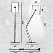 Stehleuchte Fork avorio/avorio dimmbar  230V R7s 1x120W H=186 B=40cm | Bild 2