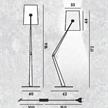 Stehleuchte FORK braun-antrazit  230V/R7s/1x150W/H=186cm B=62cm Stoff/elox Metall | Bild 2