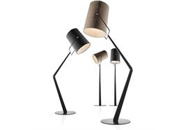 Stehleuchte FORK braun-antrazit  230V/R7s/1x150W/H=186cm B=62cm Stoff/elox Metall