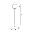 Stehleuchte Gem 57W weiss gold  240V E27 H=187 D=43 IP20 | Bild 2