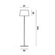 Stehleuchte LUMIERE XXL chrom/weiss  240V/G9 4x33W ES H=144/22 D=37cm | Bild 2