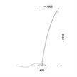 Stehleuchte Sampei 440 outdoor 8.4W grey green  230V 3000K 684Lm H=390cm D=Fuss 45 / IP65 | Bild 2