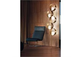 Stehleuchte SOUND STL5 LED gold gebürstet  230V / 2x28.8W 3000K/ B=46 H=225/ IP20