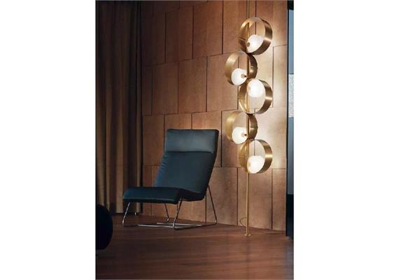 Stehleuchte SOUND STL5 LED gold gebürstet  230V / 2x28.8W 3000K/ B=46 H=225/ IP20