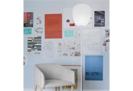 Stehleuchte Sumo M12 weiss/transparent H 180cm  230V max.1 x E27 116W ECO dimmbar