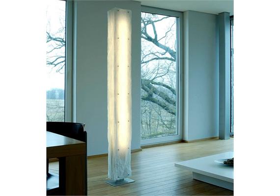Stehleuchte TOTEM 1600 LED 3000K 2x43W Poly.alu.  12'000lm B=250 H=1600 Poly.alu edelstahl