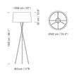 Stehleuchte Tripode G5 beige natural  230V/E27 1x10W LED 27000K H=168cm D=62cm | Bild 2
