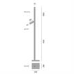 Stehleuchte ZEN-X2 LED 58W+2x 8W charcoal  230V 2700K 10'500Lm+2x1000Lm H=1950 B=35mm IP20 | Bild 2