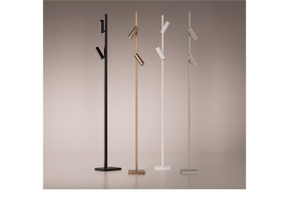 Stehleuchte ZEN-X2 LED 58W+2x 8W charcoal  230V 2700K 10'500Lm+2x1000Lm H=1950 B=35mm IP20