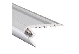 Stufenaufbauprofil Step Down alu eloxiert B=49mm H=24.9mm inkl. PMMA Diffusor opal