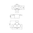 T-Verbinder für Stromschiene Magneto 01 mini weiss matt  H=28.65 B=30.2. x 29.3mm IP20 | Bild 2