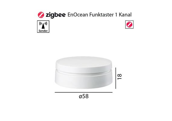 Tisch-Wandsender EnOcen per Funk Zigbee DIM weiss  1-Kanal / D=58 H=18 / IP20