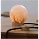 Tischleuchte 84 t 1W Led weiss - Glas kupferfarbig  230V / 2700K /Kugel D=120mm/ IP20