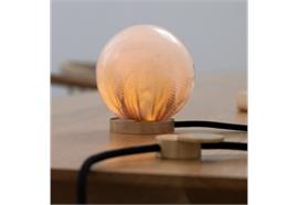 Tischleuchte 84 t 1W Led weiss - Glas kupferfarbig  230V / 2700K /Kugel D=120mm/ IP20