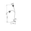Tischleuchte Athene Textil rot 2700° Fuss matt  240V LED 5W 300lm 350mA | Bild 2