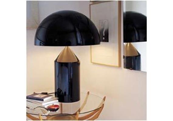 Tischleuchte Atollo 239 lackiertem Metall schwarz  240V 2x75W E27 H=50 D=38cm IP20