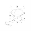 Tischleuchte Calvino LED 18W 3000K schw./messing  240V/24V 3000K 1372Lm D=500 H=303/520mm | Bild 2