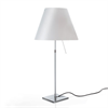 Tischleuchte Costanza D13 i. tav. o. Schirm  230V/E27 150W H 76-110 Fuss alu 18x18
