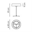 Tischleuchte Dama 45cm 25 Beige D1  230V LED 16,2W 1850lm 2700K dimmbar | Bild 2
