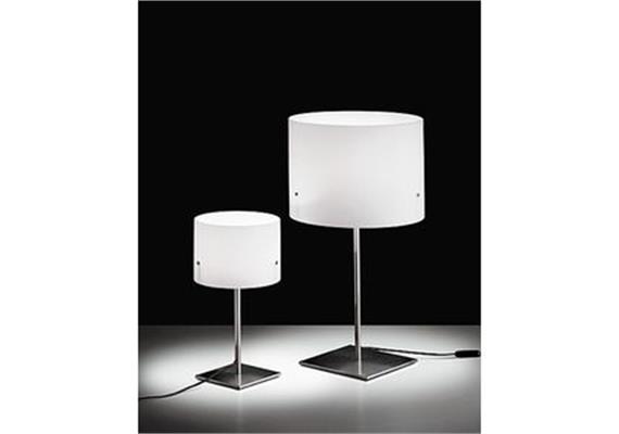 Tischleuchte Donna minor Nickel-Weiss  240V/E14 max.1x60W  Glas D=20 H=320