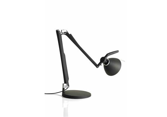 Tischleuchte Fortebraccio D33N.100 schwarz matt  230V/100W E27 Arm L:44+35.5 Ein/Aus