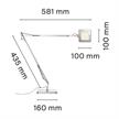 Tischleuchte Kelvin LED basis anthrazit  30 TOP LED 3000 K/ H=435mm L= 581mm | Bild 2