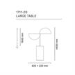 Tischleuchte LargeTable 2x8W chrom schwarz glanz  DC 3000K 2x827Lm L=400x200mm H=550 IP20 | Bild 2