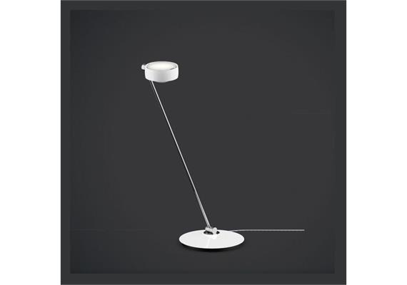 Tischleuchte LED 60cm base rechts max.18W weiss matt  230V inkl.Steckernetzteil(ohne Kopf)