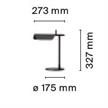 Tischleuchte LED TAB T9 W schwarz  230V 2700K 9W 347lm L=273 H=327mm | Bild 2